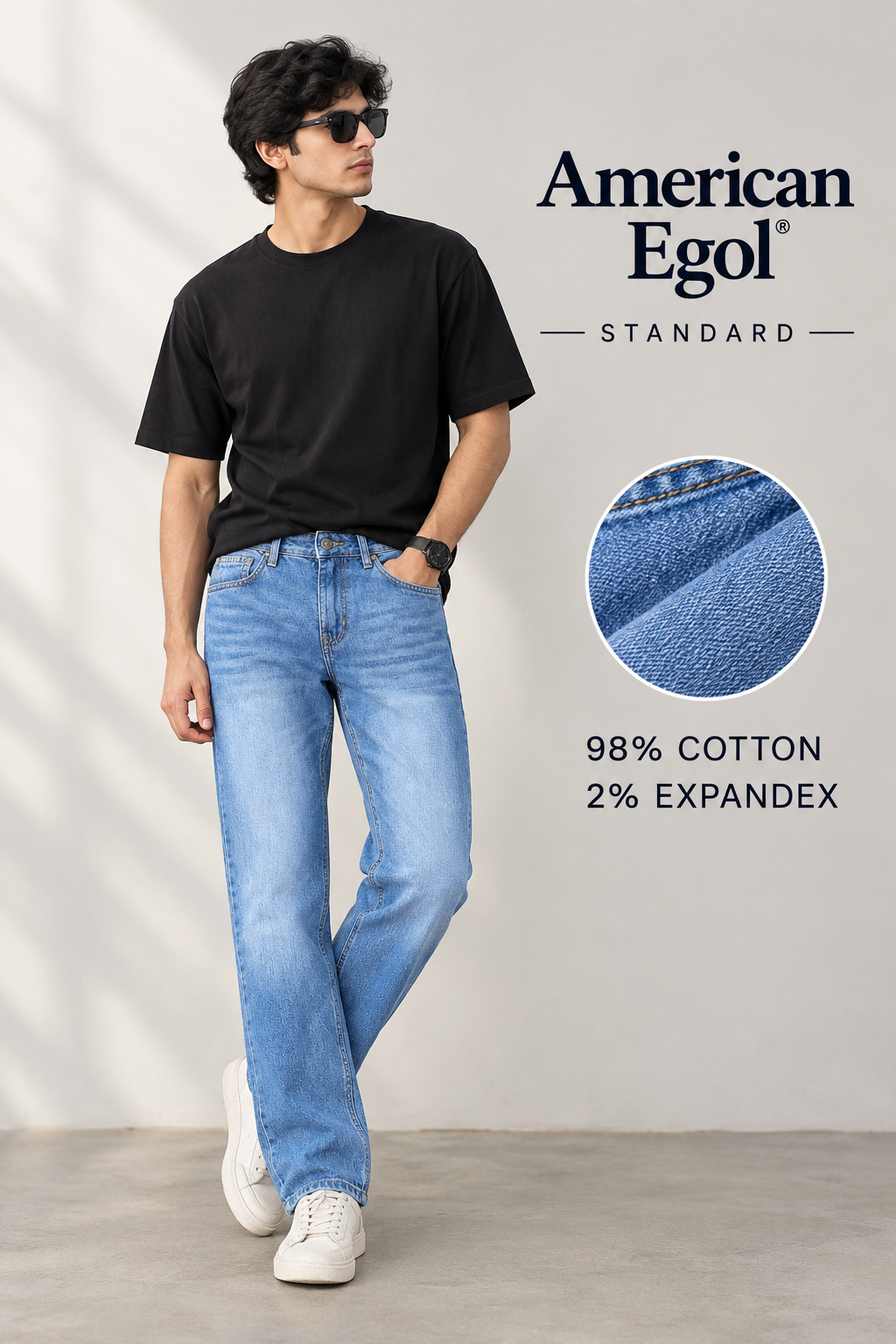 PN01 Light wash denim jeans
