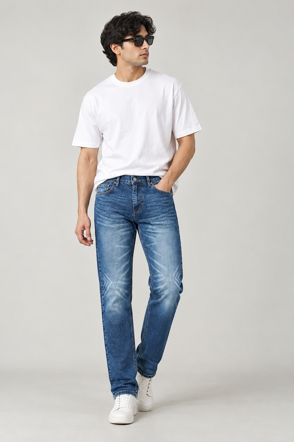 PN01 Deep blue denim jeans